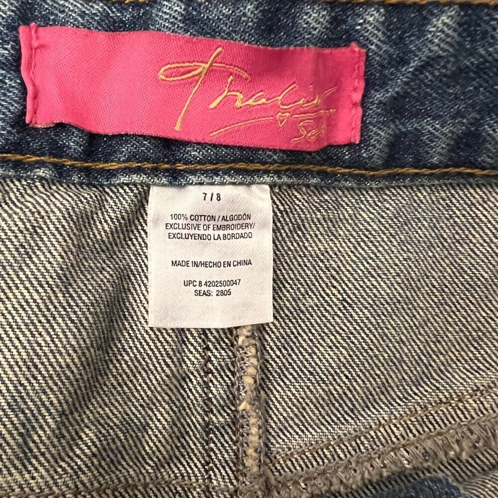 Vintage Thalia Junior’s embroidered floral denim skirt. Size 7/8 - Picture 8 of 8